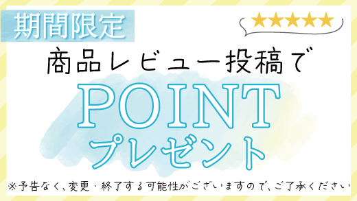 レビューでポイントプレゼント